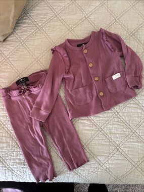 7 For All Mankind -  Two-Piece Knit Set in Dusty Mauve